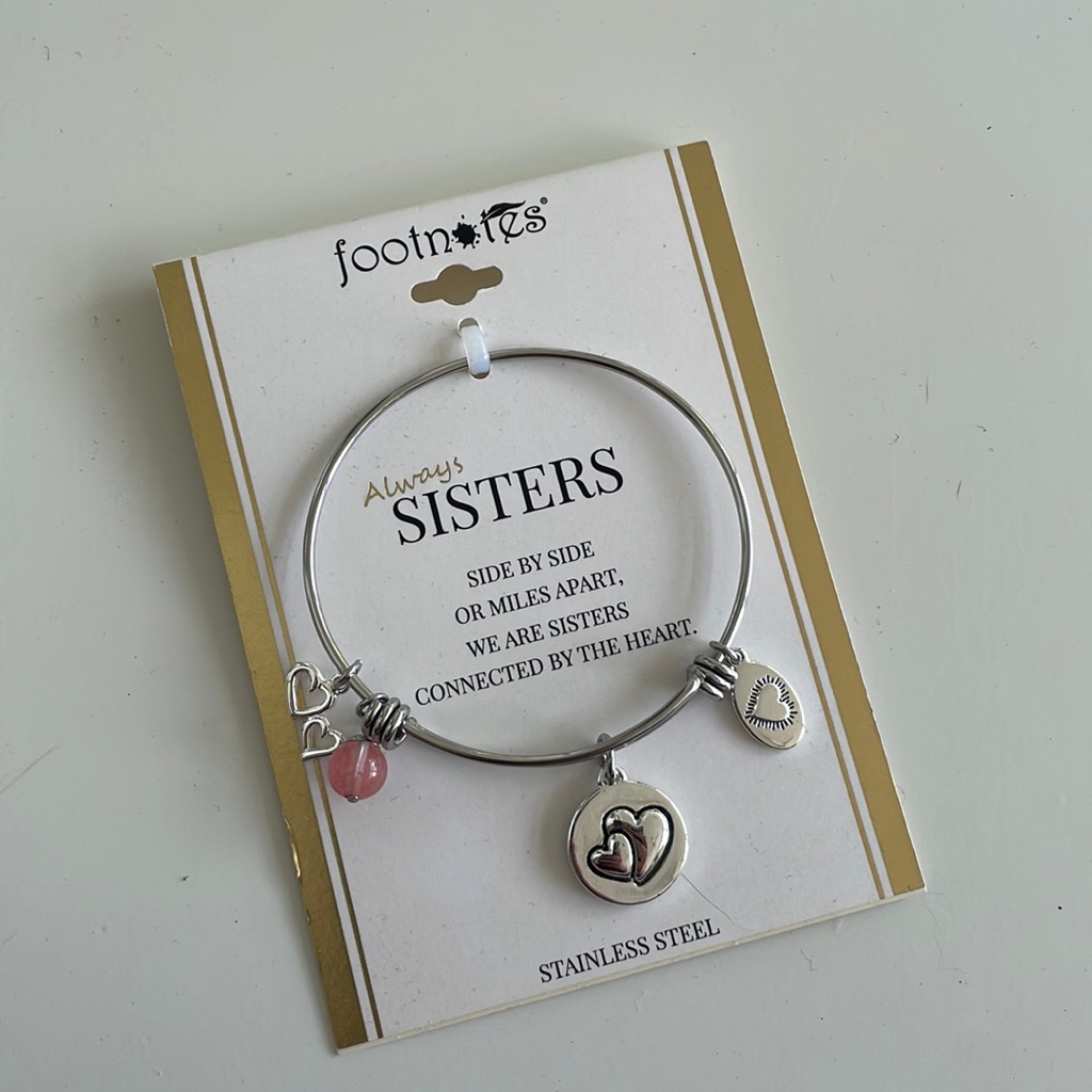 Nwt Footnotes Always Sisters Charm Bracelet